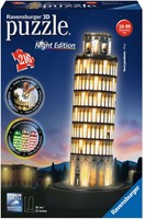 Monica Dader bladeren Ravensburger 3D puzzel gebouw Toren van Pisa Night