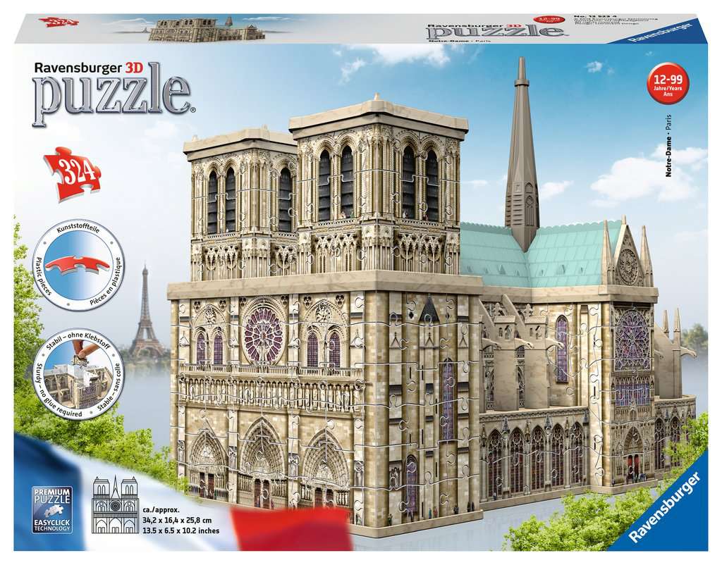 een kopje plakboek Betekenisvol Ravensburger 3D puzzel gebouw Notre Dame Parijs -