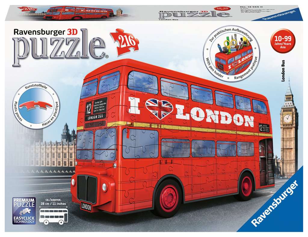 nakoming Interpretatie operator Ravensburger 3D puzzel London Bus - 216 stukjes