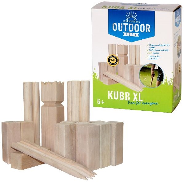 schoolbord tijdschrift Voorwaarde Outdoor Play Outdoor Play Kubb Game Official XL bij Planet Happy