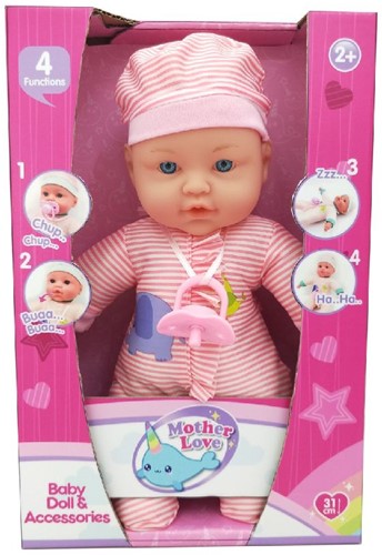 Mother Love Zachte Babypop met Functies 31cm