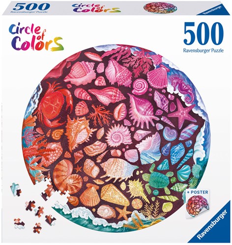 Ravensburger puzzel Kreisfarben - Muschel - 500 stukjes