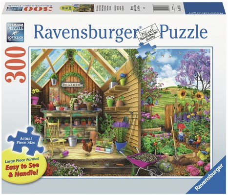 Ravensburger Puzzel 300 stukjes (extra groot) Blik in het tuinhuis