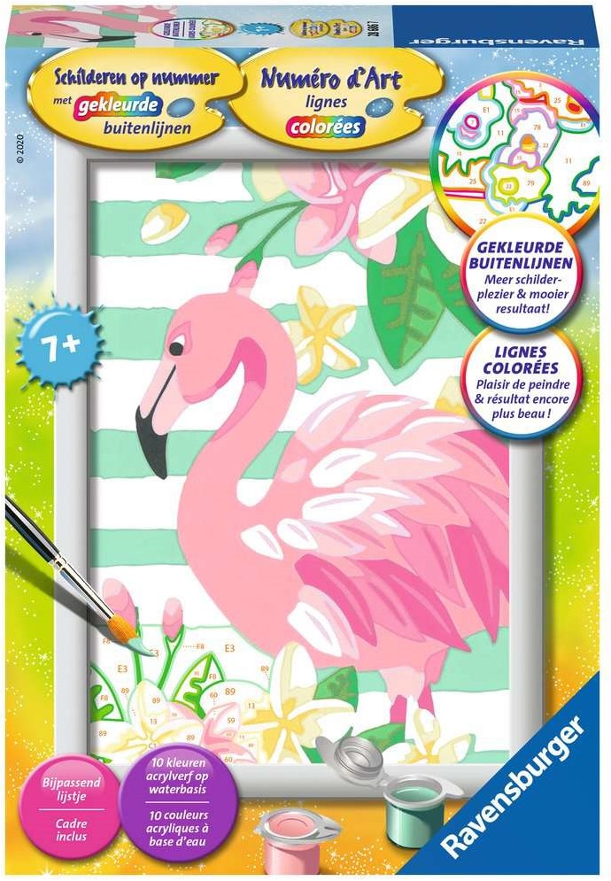Pech verschil bodem Ravensburger schilderen op nummer Flamingo