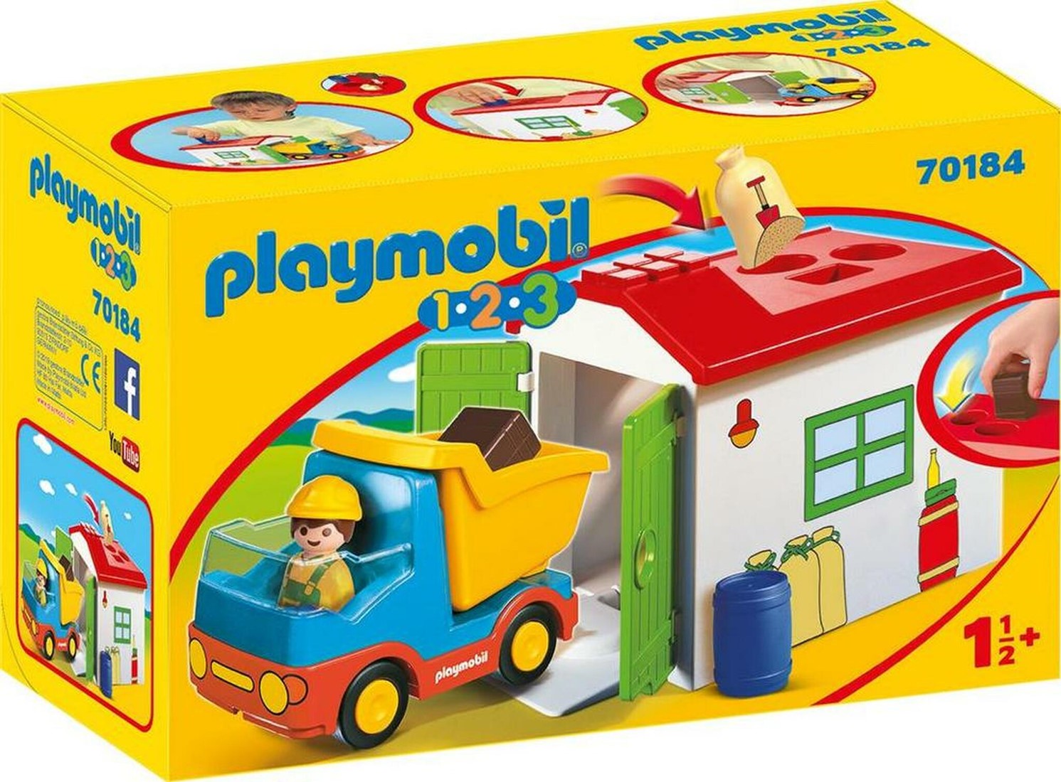 Standaard Uittrekken Altijd Playmobil 1.2.3 - Werkman met sorteer-garage 70184 kopen?