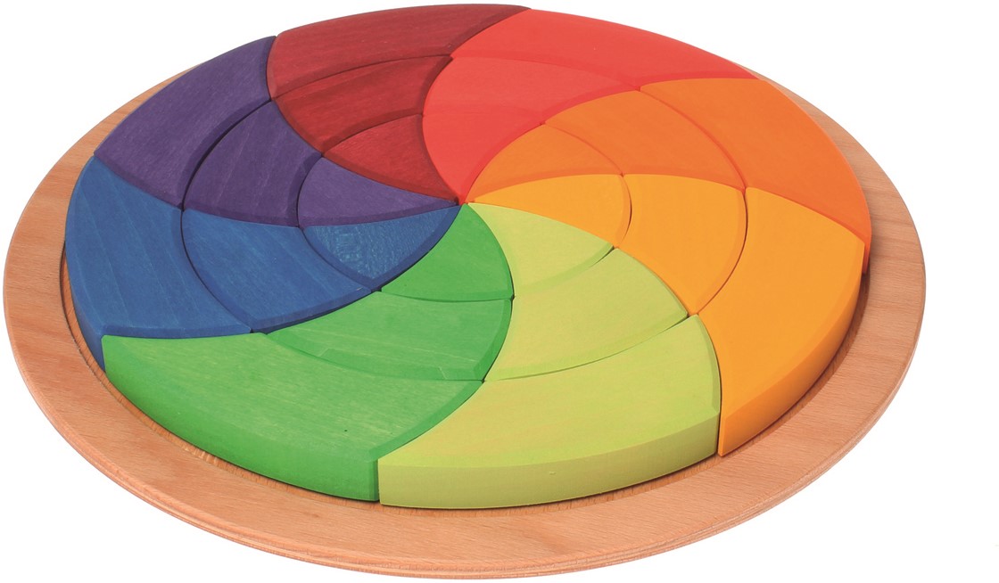Lima Senaat Verhogen Grimm's houten puzzel cirkel gekleurd groot - 24 s