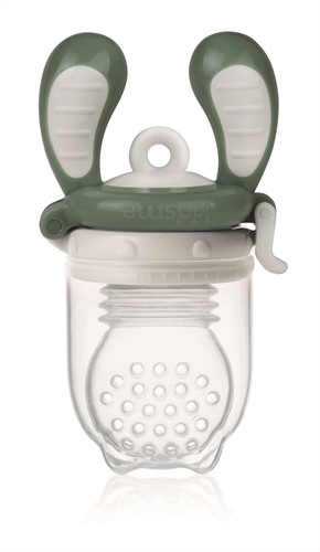 KidsMe Food Feeder fruitspeen & sabbelzakje voor baby - Maat L - Grijs