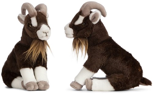 Living Nature knuffel Brown Goat Sitting 20cm