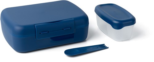 Amuse Lunchbox en Saladebox met spork - blauw