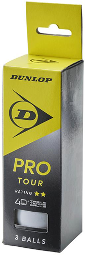 Dunlop 40+ Pro Tour TT Balls - Pk3