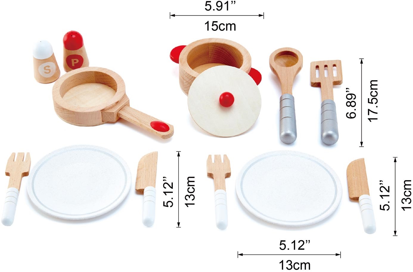 Als reactie op de blad innovatie Hape houten keuken accessoires kook en servies set
