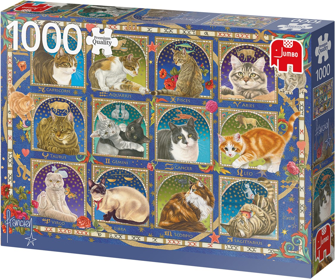 Beschietingen Saga Verlichten Jumbo puzzel Horoscoop - Katten - 1000 stukjes