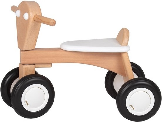 Laag Kauwgom registreren Van Dijk Toys beuken houten loopfiets vanaf 1 jaar - Wit (Kinderopvang  kwaliteit)