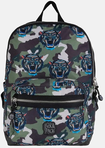 Pick & Pack  Dangerous Cat AOP Backpack M / Camo