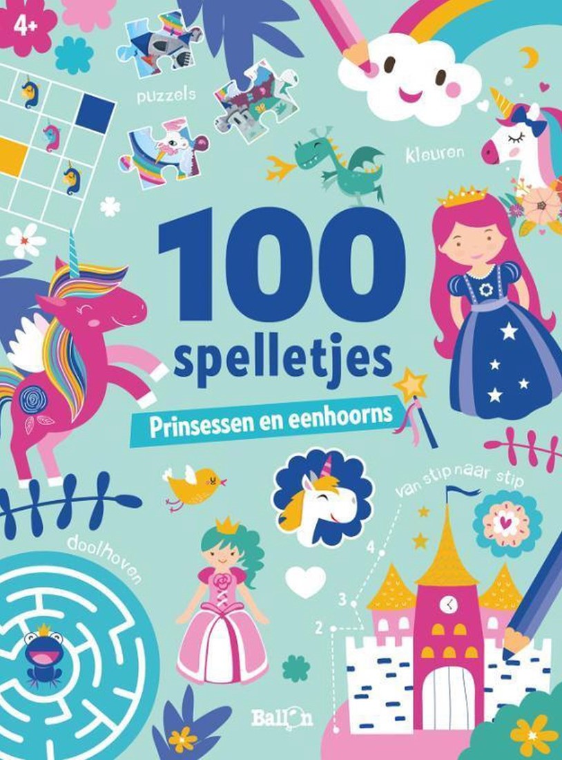 鍔 ritme Kinderpaleis Standaard Uitgeverij 100 spelletjes, prinsessen en eenhoorns. bij Planet  Happy