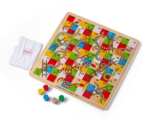 Bigjigs Houten Spel Slangen & Ladders