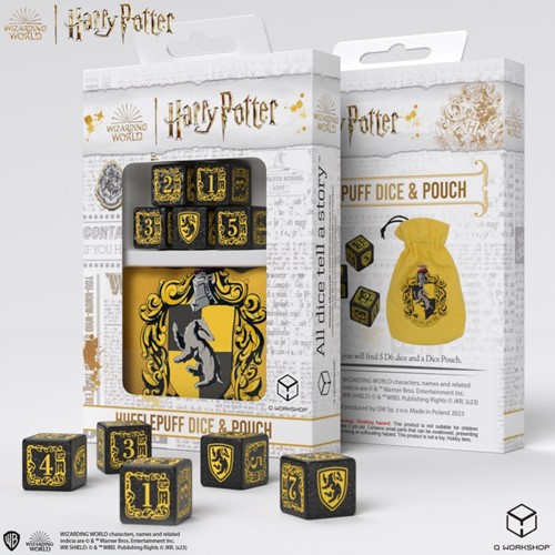 Q-Workshop Harry Potter - Hufflepuff Dice & Pouch (5)