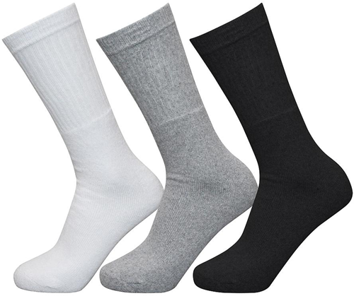 Exceptio Multi Sport Crew Socks Junior (3 Pairs) - Black/Grey/White - J12-4