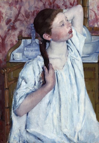 Grafika puzzel Mary Cassatt: Girl Arranging Her Hair, 1886 - 104 stukjes