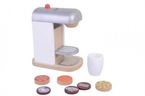 Joueco - Houten koffieapparaat met accessoires