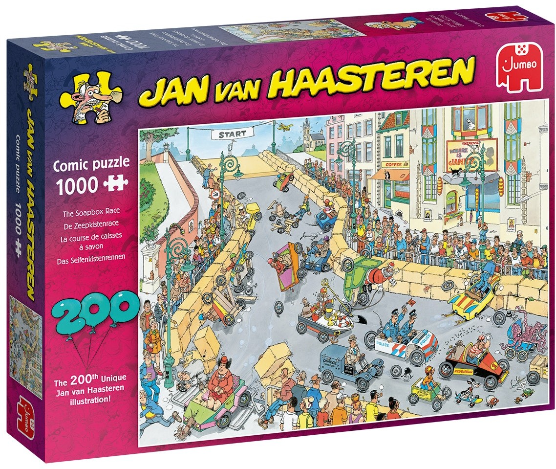 puzzel van Haasteren De Zeepkistenrace - 1000 stukjes kopen?