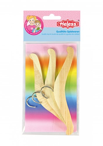 Heless Kledinghangerset hout (3st.)