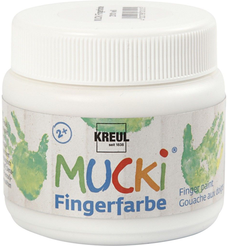 Mucki Vingerverf Wit, 150ml