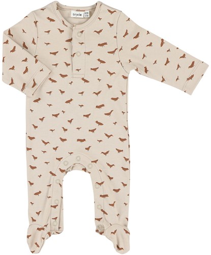 Trixie Onesie met voetjes - 62/68 - 3/6m - Babbling Birds