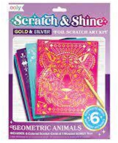 Ooly - Scratch & Shine - Geometric Animals