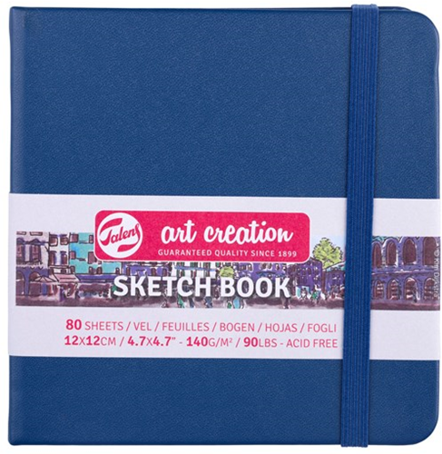 Royal Talens TAC Schetsboek 12x12 cm 140 gr 80 vel Marine Blauw