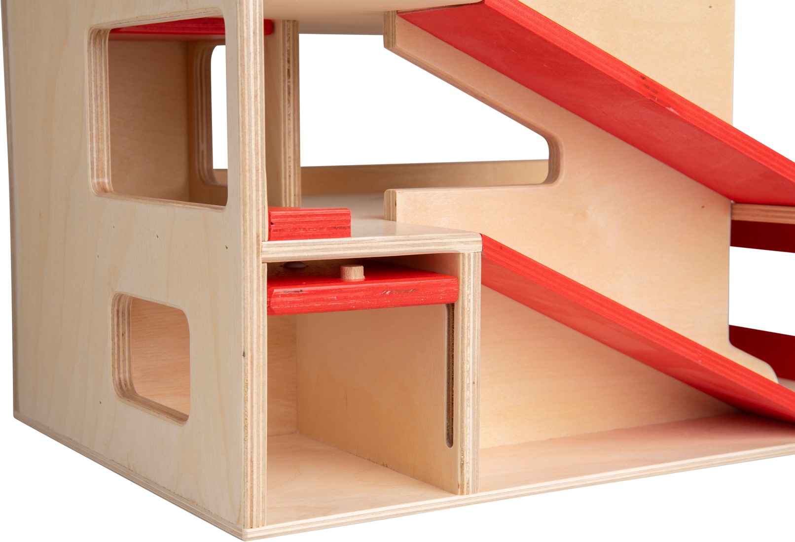Van Dijk Toys jouet en bois garage 2 étages et ascenseur - Naturel